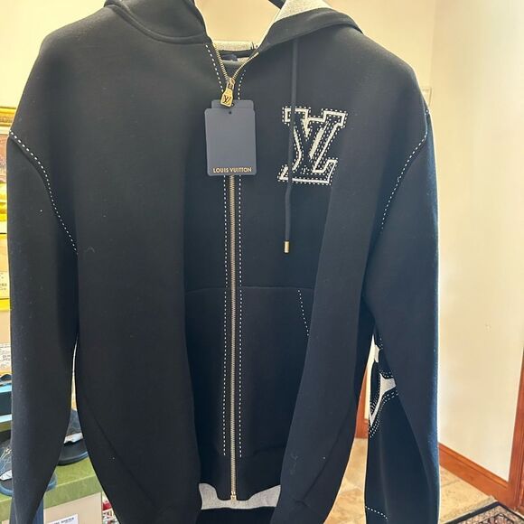 Men’s Louis Vuitton graphic intarsia zip front hoodie four XL limited edition - Picture 14 of 16